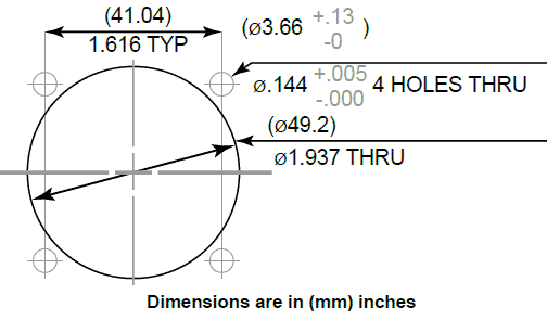 Mounting Hole Diagram