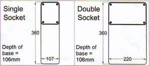 Single Socket and Double Socket Dimensions